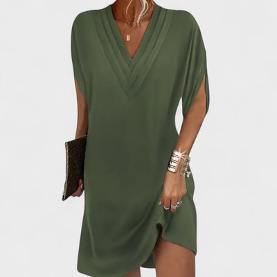 Helena - Vestido Elegante com Mangas Abertas