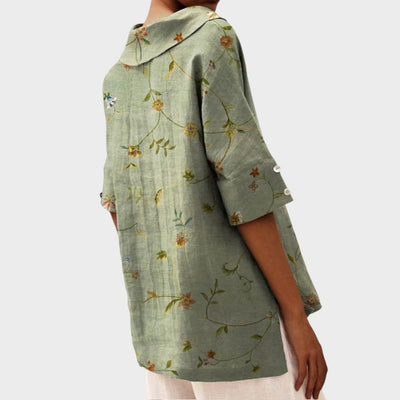 Flávia - Top Elegante em Linho