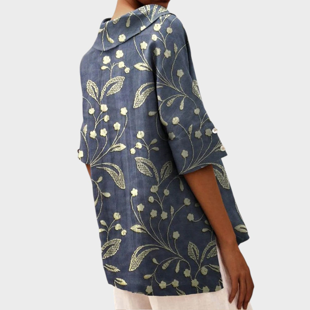 Flávia - Top Elegante em Linho